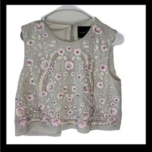 NOT FOR SALE Needle & Thread Prairie Embroidered Cream Top